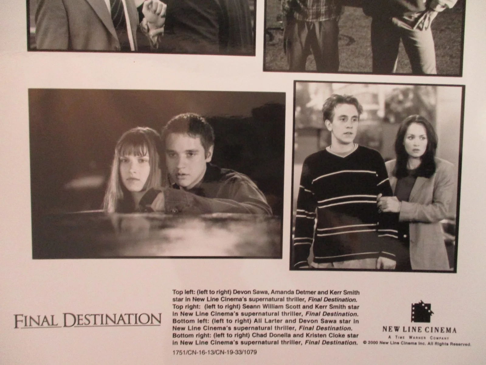 Ali Larter/Devon Sawa/Amanda Detmer/Kristen Cloke("FINAL DESTINATION")2000 Photo, image 3