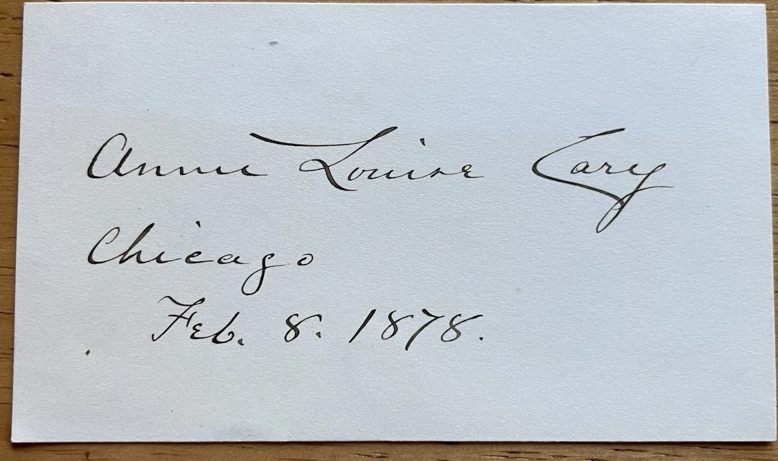 Opera Soprano Annie Louise Cary Autograph Card, image 2