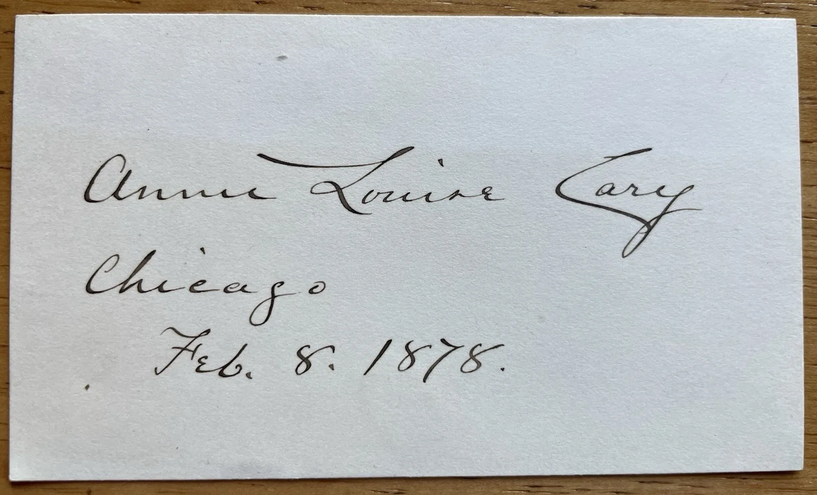 Opera Soprano Annie Louise Cary Autograph Card, image 3