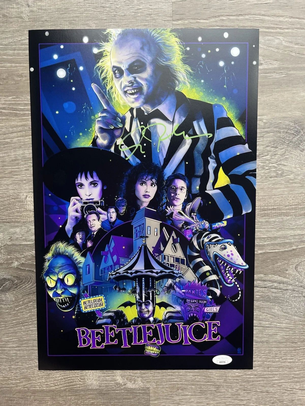 Alec Baldwin — Alec Baldwin Signed Beetlejuice 11x17 Photo JSA COA Adam Maitland Horror Auto, изображение 2