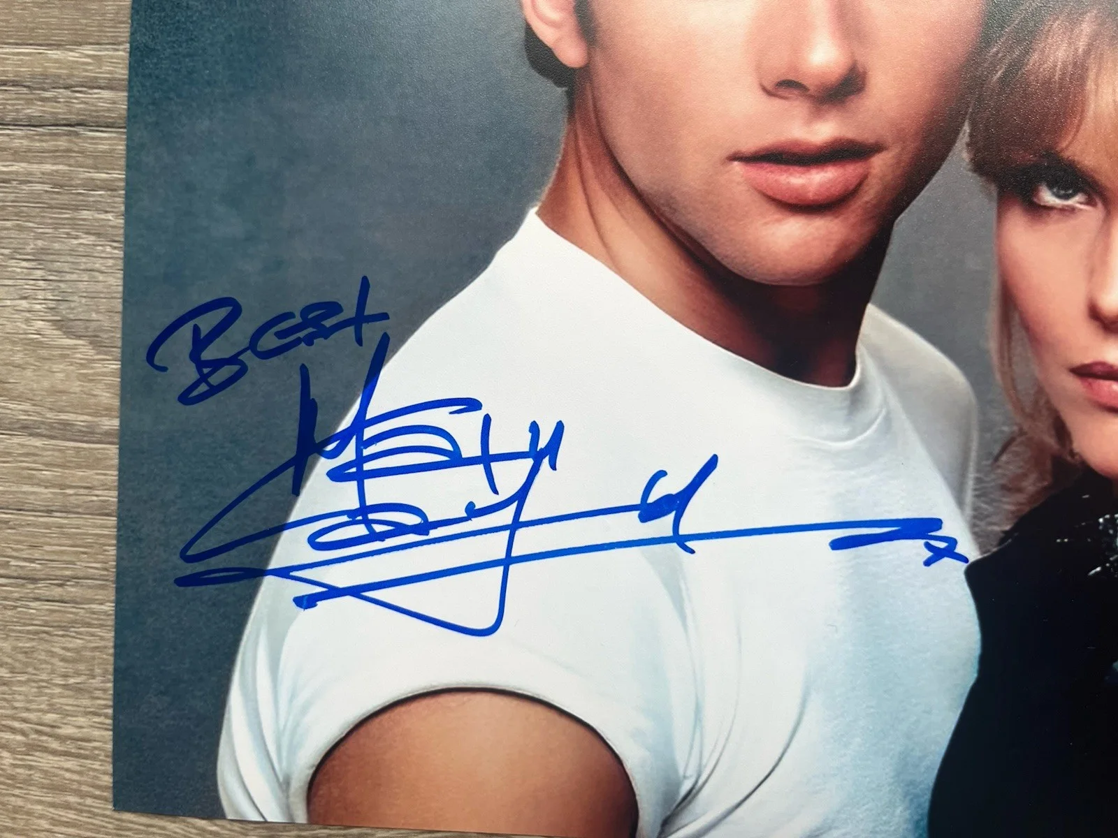 Maxwell Caulfield — Maxwell Caulfield Signed Michael Carrington 8x10 Photo Beckett COA Grease 2, изображение 4