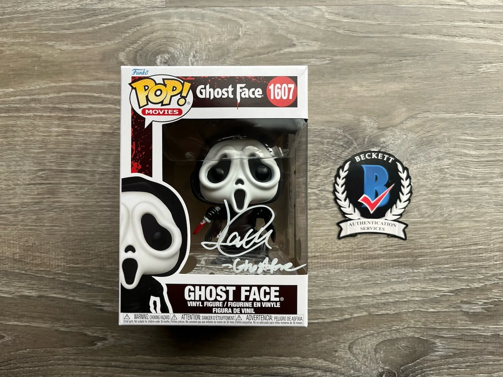 Jack Quaid — Jack Quaid Signed Inscribed Ghostface Funko Pop Beckett COA 1607 Scream