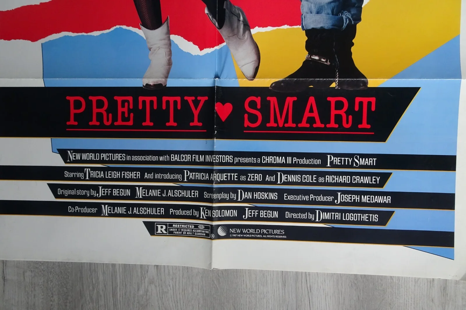 Pretty Smart Poster One Sheet Tricia Leigh Fisher Patricia Arquette 1987 80's, изображение 4