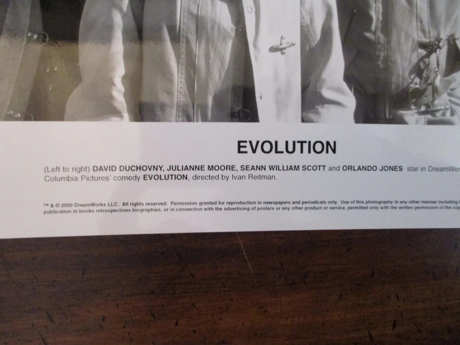 Julianne Moore/Orlando Jones/David Duchovny/Seann Scott(EVOLUTION)2001 B&W Photo, изображение 3