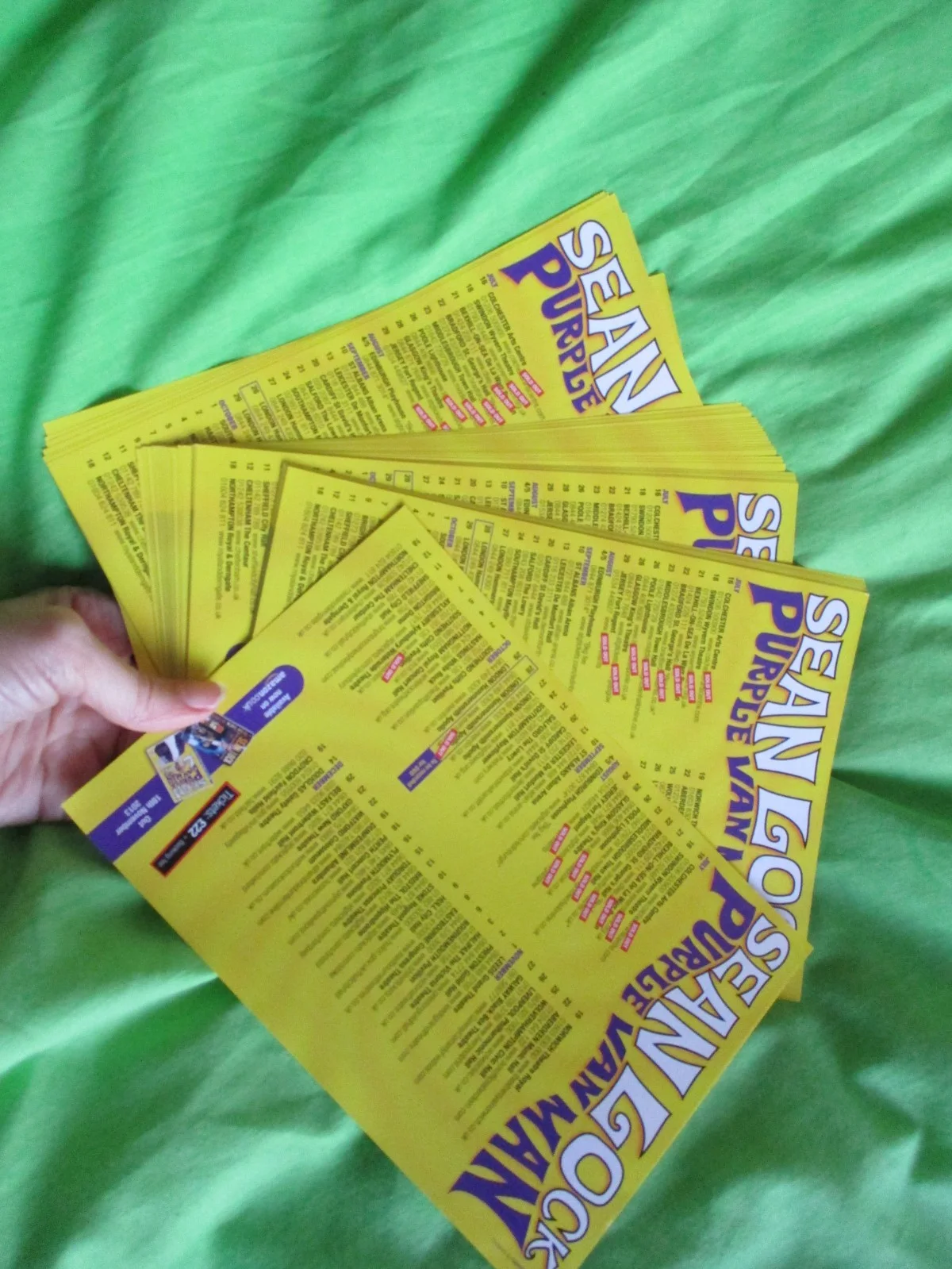 Sean Lock leaflets flyer from comedy tour picture on front, image 2