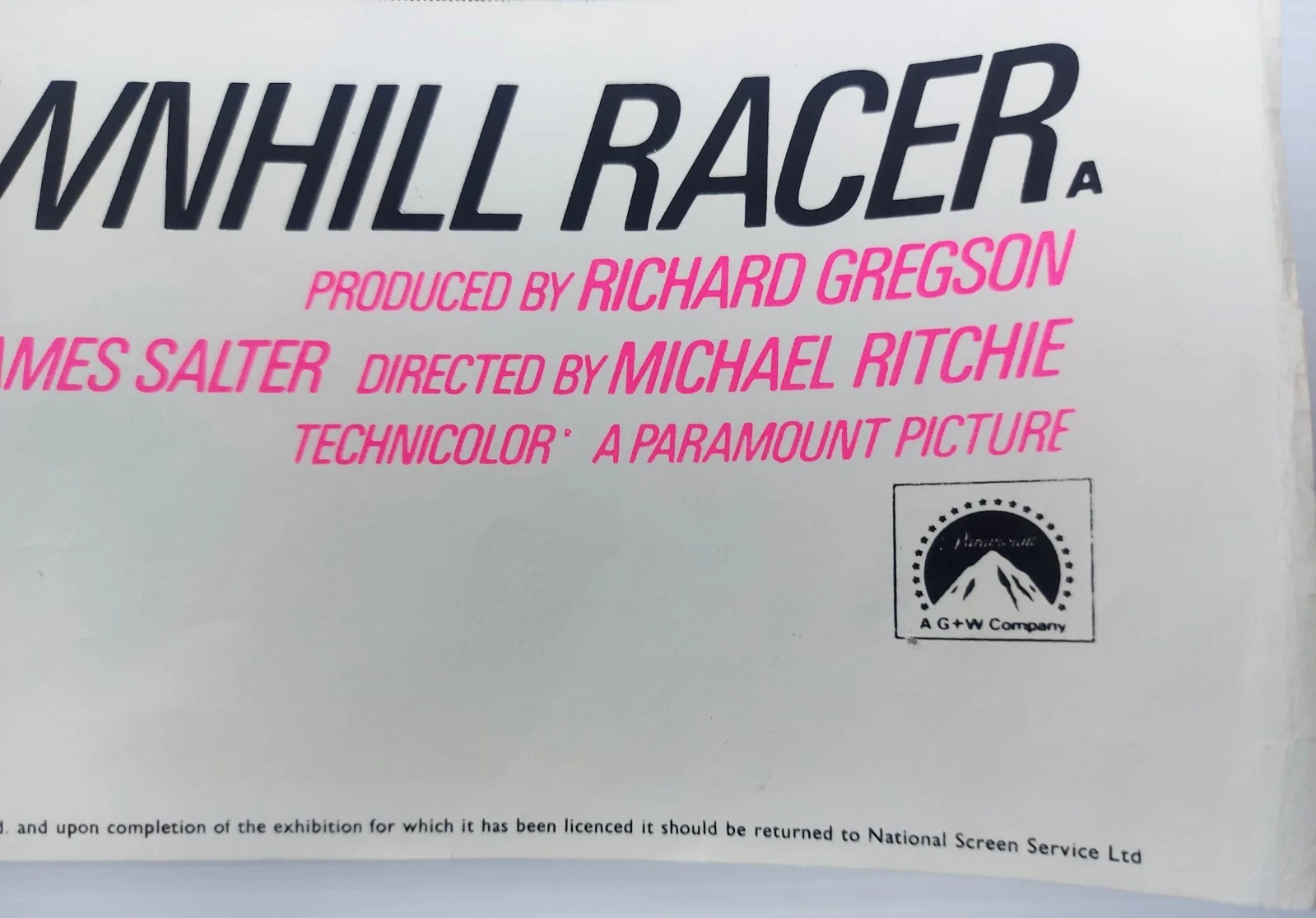 THE OUT OF TOWNERS/DOWNHILL RACER ORIGINAL UK QUAD DOUBLE BILL FILM POSTER 1970, изображение 2