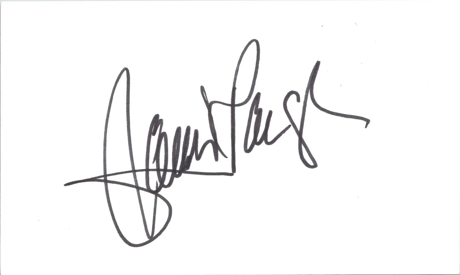Janis Paige — Janis Paige Signed 3x5 Index Card It's Always Jan Autographed