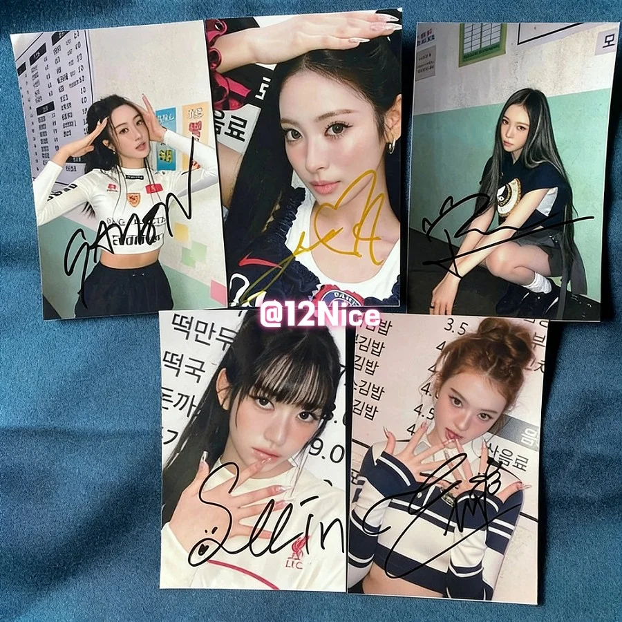 MEOVV SOOIN GAWON ANNA NARIN ELLA GROUP AUTOGRAPHED SIGNED K-POP 4*6 2025 #Nice, изображение 2