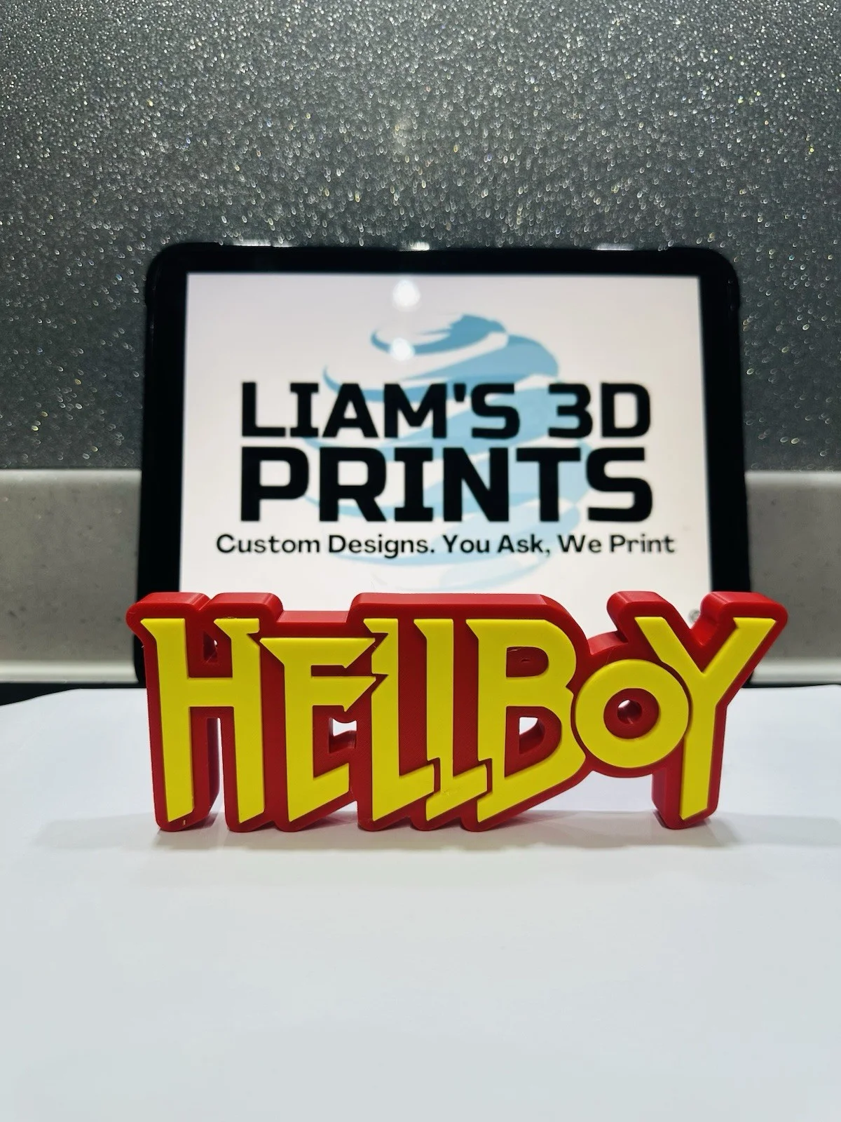 Decorative Hellboy Comic 3D logo Sign Display Pops Self Standing, изображение 3
