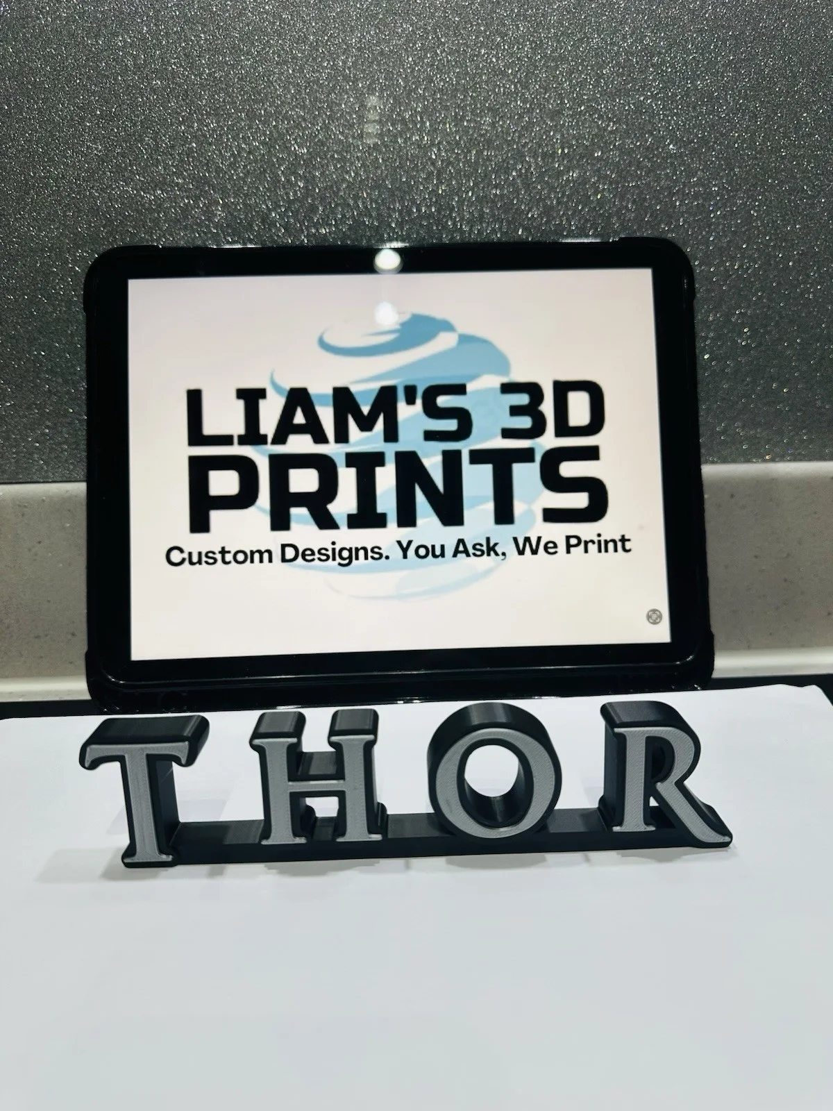 Decorative Thor Marvel 3D logo Sign Display Pops Self Standing, image 2