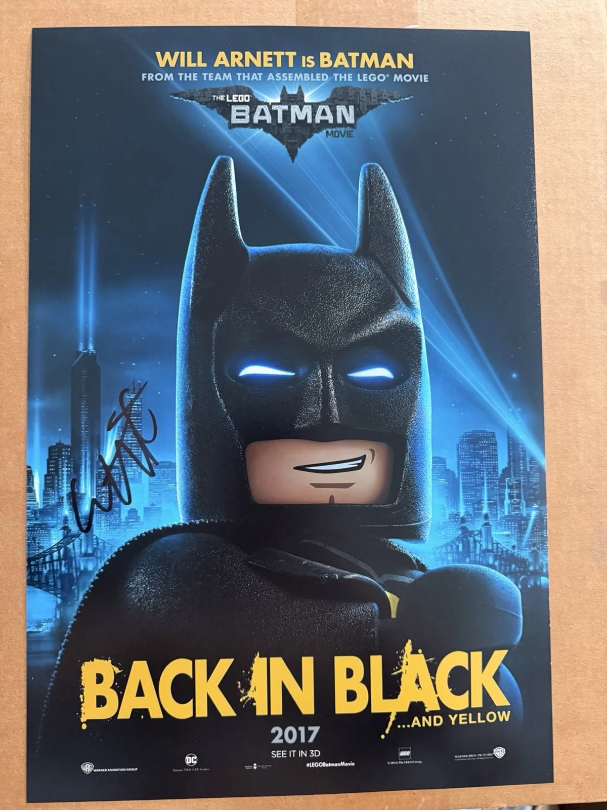 Will Arnett Signed Lego Batman 12x18 Poster Bojack Horseman Autograph Exact Prof, image 2