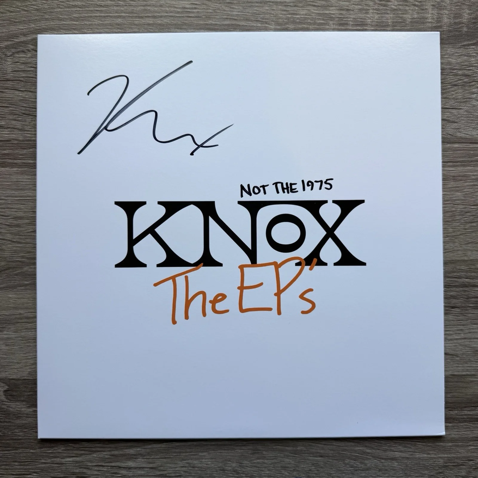 Knox Morris Autographed The EP’s Vinyl Record Orange Signed “Not The 1975” JSA, image 2