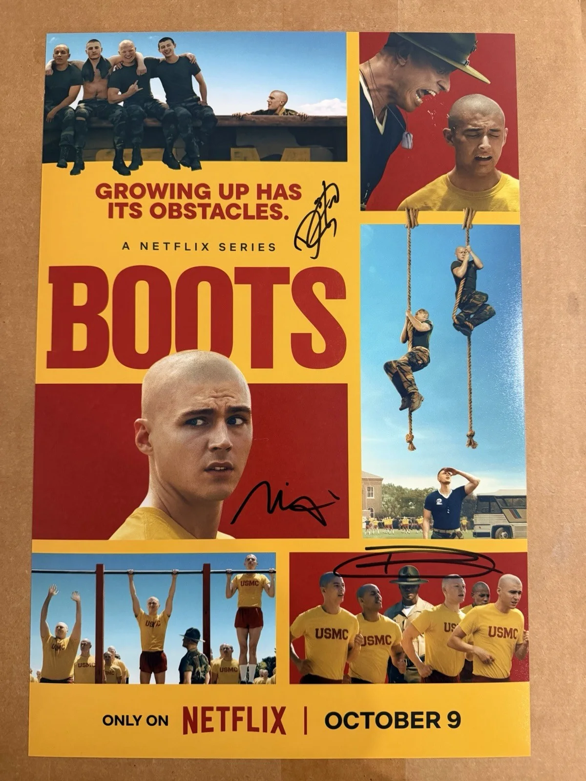 3 Signed Boots Miles Heizer Dominic Goodman 12x18 Poster Autograph Exact Proof, изображение 2