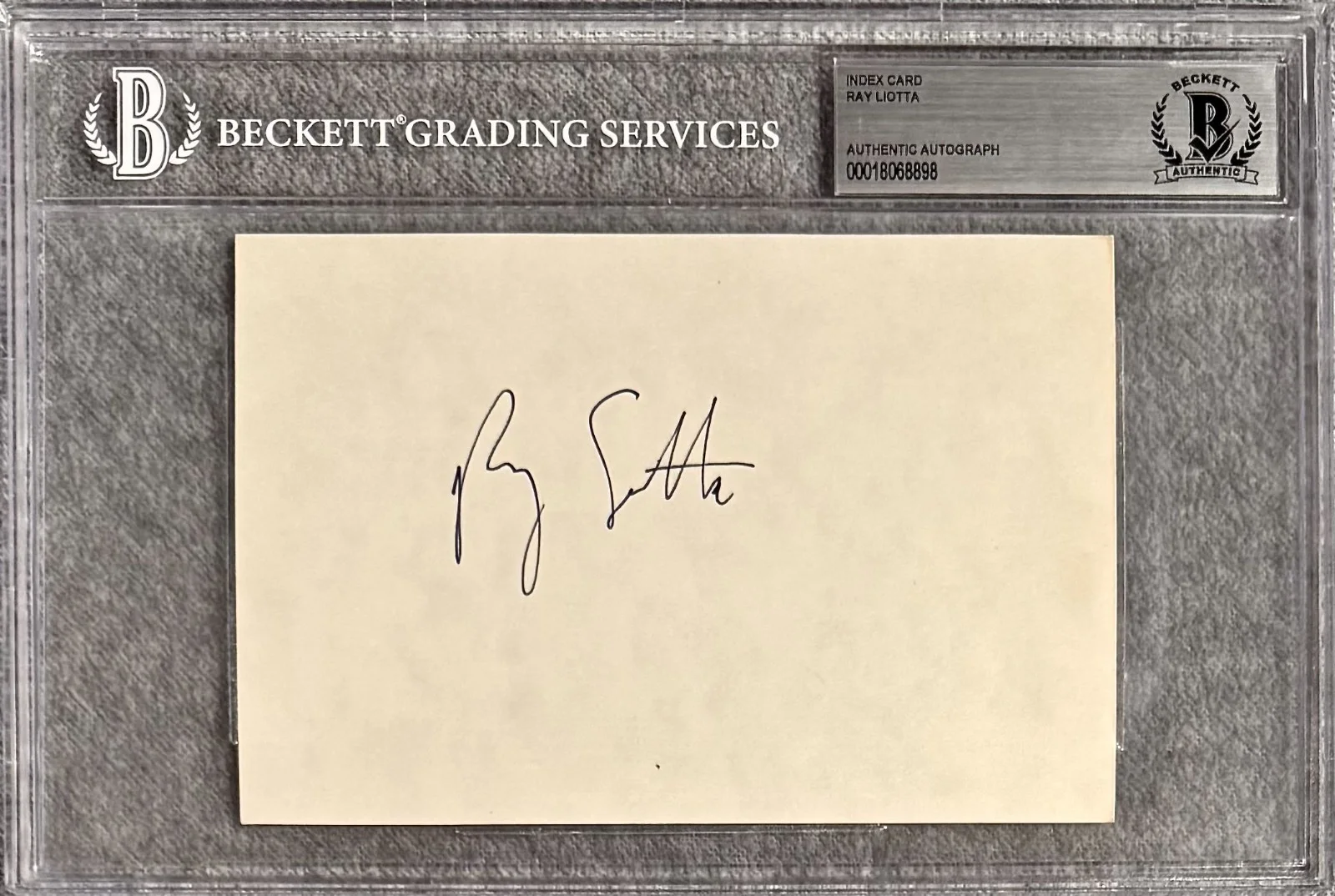 Ray Liotta — RAY LIOTTA Signed Autograph 4"x 6" INDEX CARD GOODFELLAS Field of Dreams BECKETT, изображение 3