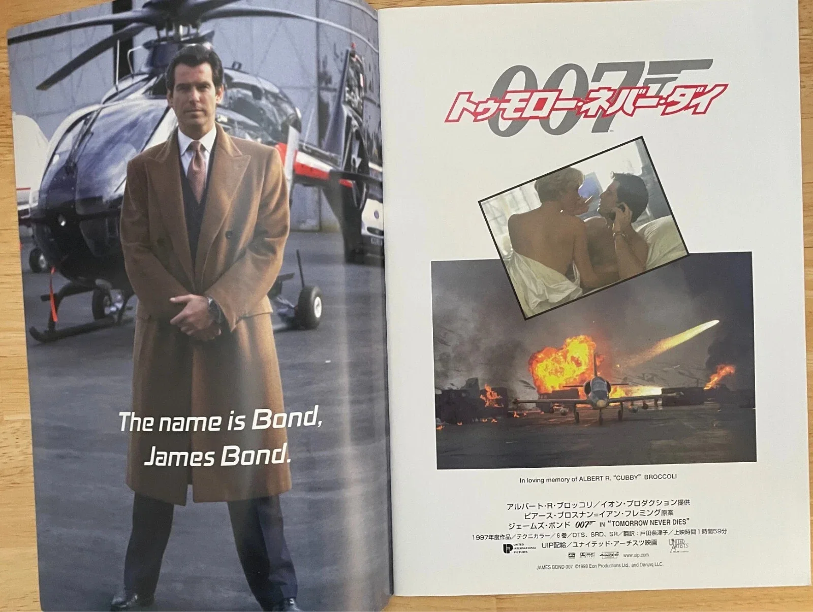 Tomorrow Never Dies 1997 Program Pierce Brosnan Japanese Used, image 2