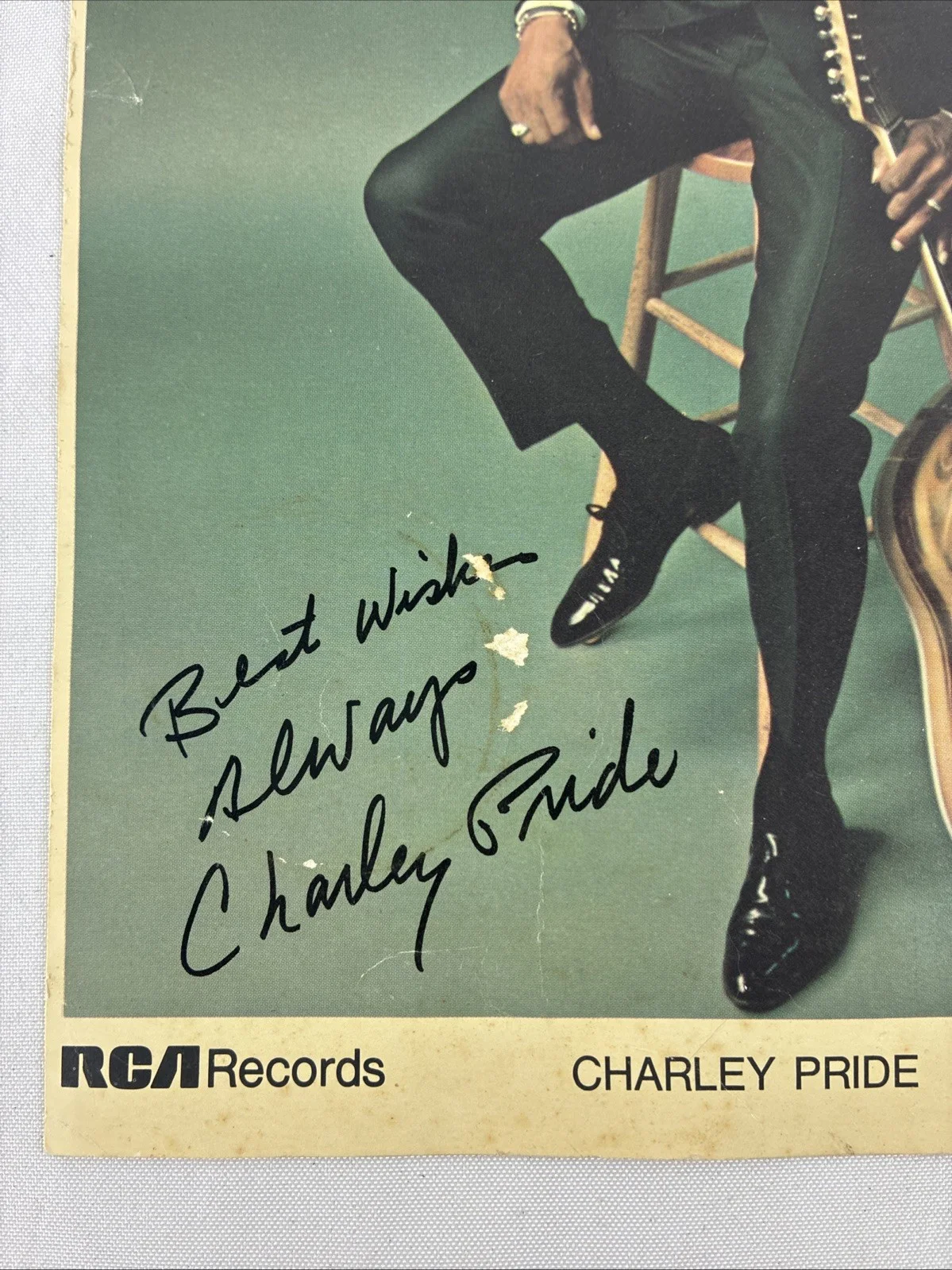 Country Legend Charley Pride Autograph SIGNED Chardon RCA 8x10 Color Photo, image 2