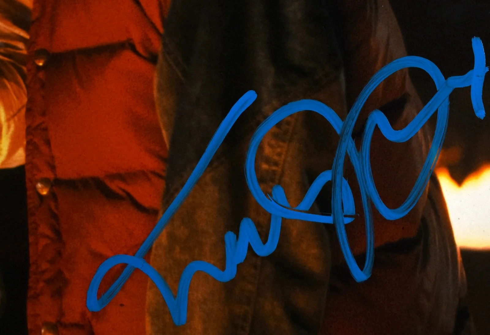Christopher Lloyd/MJ Fox — Christopher Lloyd Michael J. Fox Autographed 16x20 Photo- JSA W *Blue, image 2