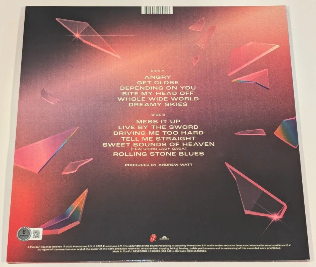ROLLING STONES STEVE JORDAN signed "HACKNEY DIAMONDS" LP RECORD BECKETT (BAS), image 2