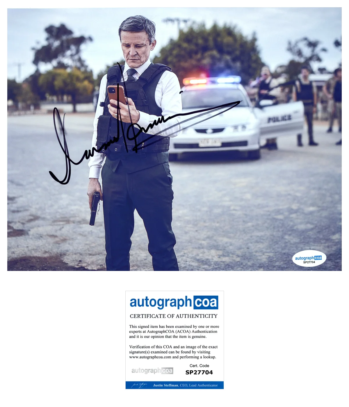 Damon Herriman — Damon Herriman ‘The Tourist’ Signed 8x10 Photo ‘Detective Lachlan Rogers’ ACOA