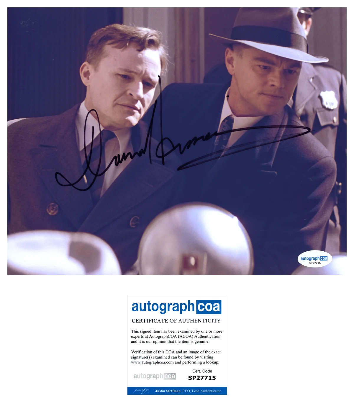 Damon Herriman — Damon Herriman ‘J. Edgar’ Signed 8x10 Photo ‘Bruno’ ACOA