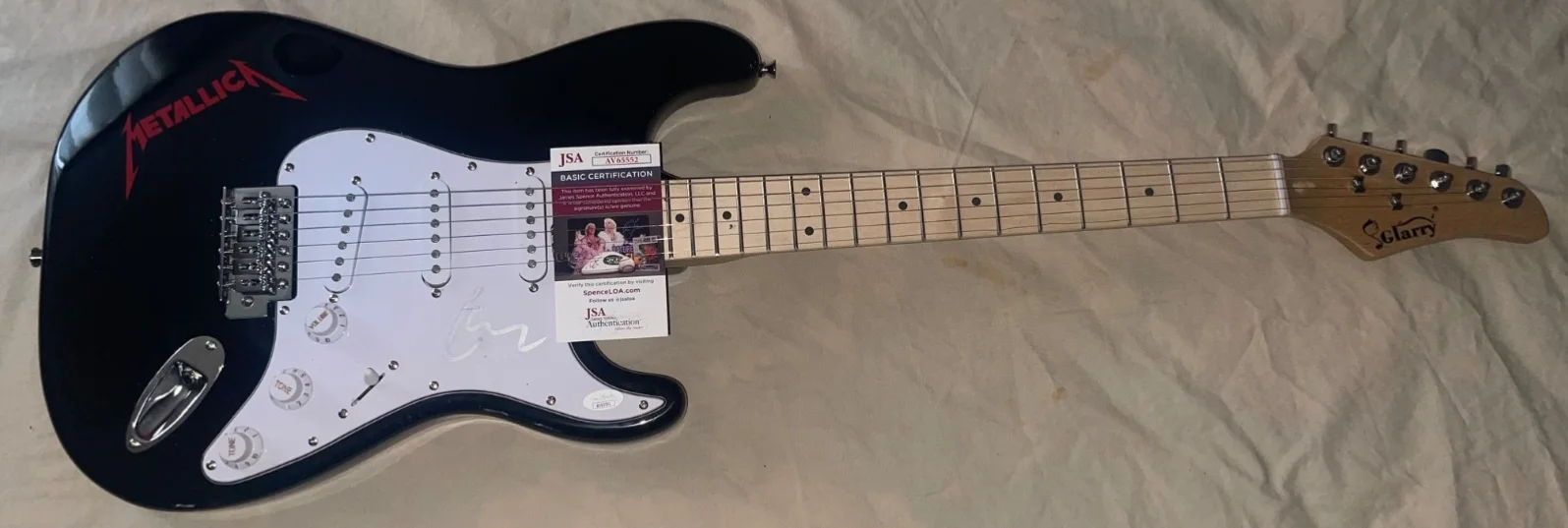Lars Ulrich Metallica Signed Electric Guitar Autographed JSA Authenticated 2, image 3