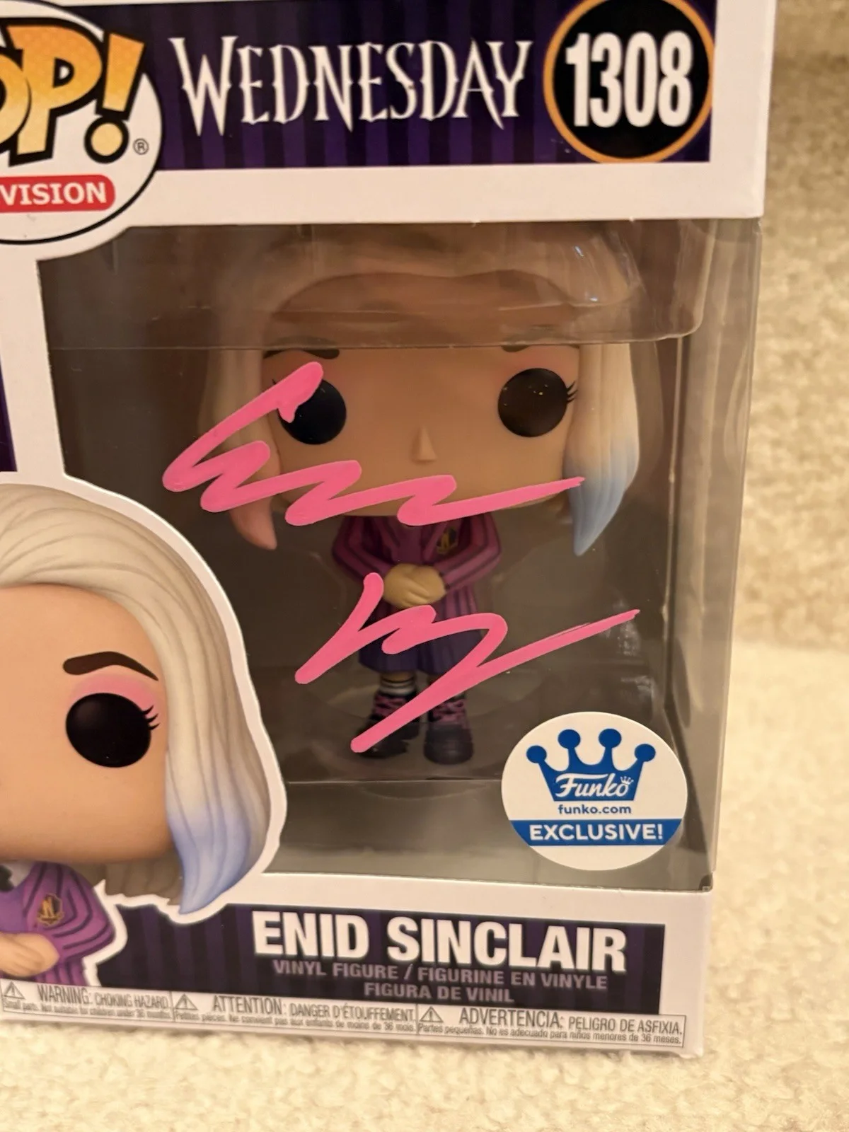 Emma Myers — Emma Myers Signed Enid Sinclair Funko Wednesday - Full Auto Rare - JSA + photo, изображение 4