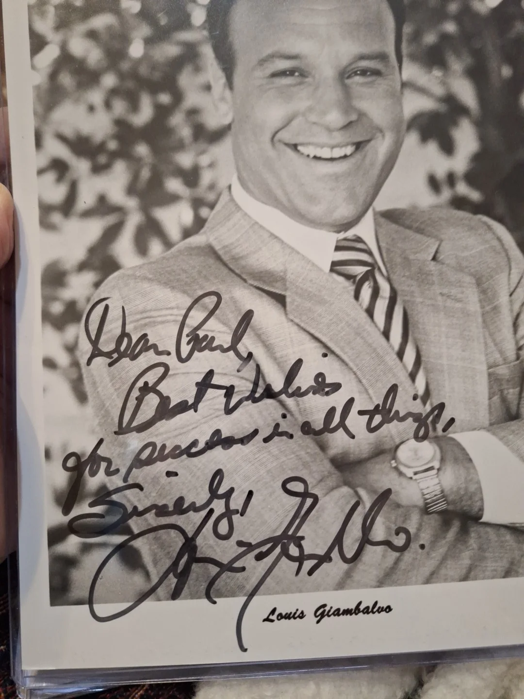 Actor Louis Giambalvo Signed 8x10 Photo Oh Madeline Weekend Bernies Beckett COA, изображение 2