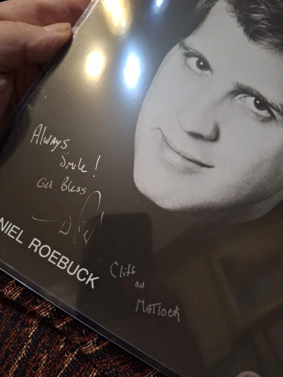 daniel roebuck — Daniel Roebuck Signed B/W 8x10 Matlock TV Show Promotional Photo Beckett COA, изображение 2
