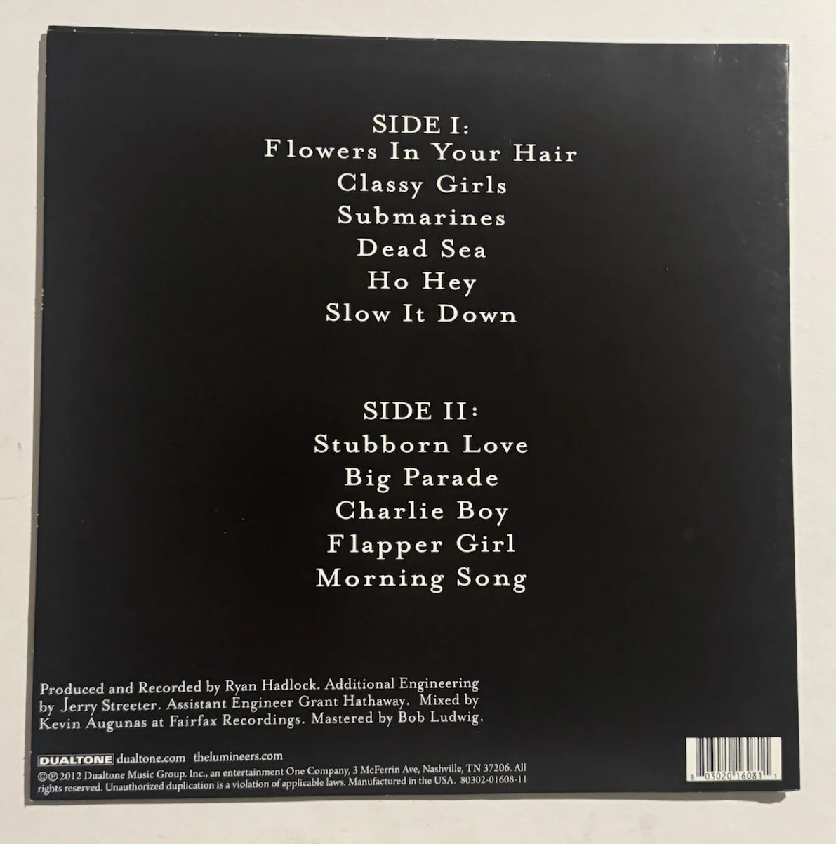 WESLEY SCHULTZ SIGNED LP VINYL RECORD ALBUM THE LUMINEERS BAND LEAD SINGER COA, изображение 2