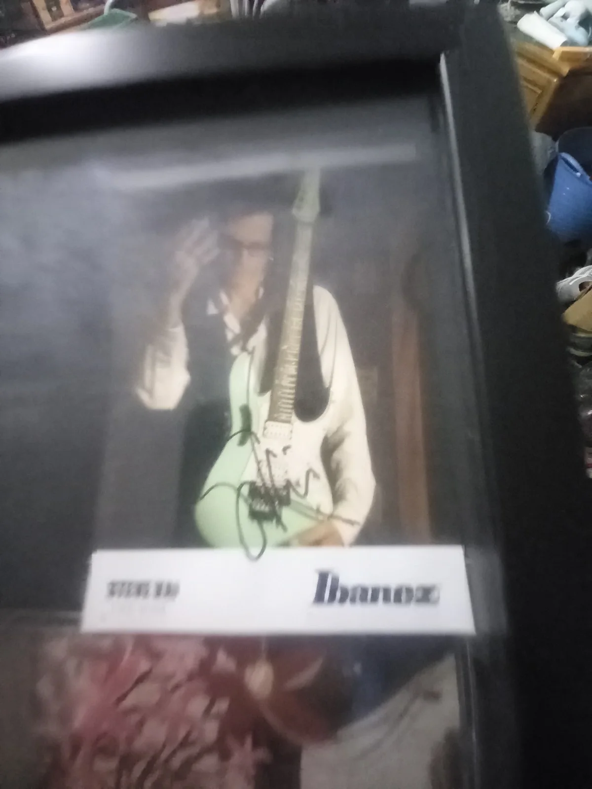 Steve Via ( Autographed ) Cd & Picture In Black Shadow Box, image 4