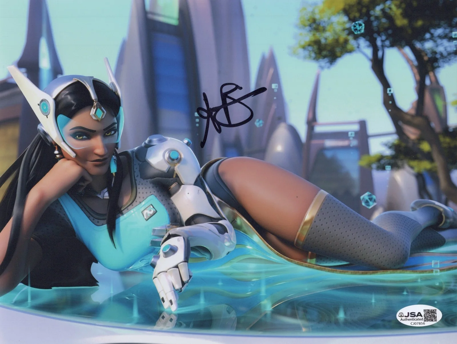 ANJALI BHIMANI — ANJALI BHIMANI Authentic Hand-Signed "Symmetra - OVERWATCH" 8x10 Photo (JSA COA)