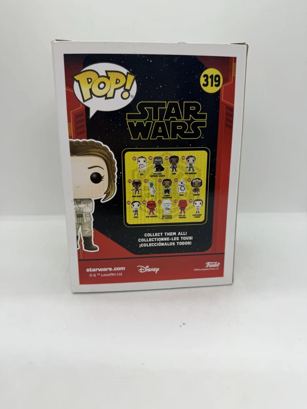 billie lourd — Billie Lourd Signed Star Wars Last Jedi Lieutenant Connix Funko Pop #319 SWAU, изображение 3