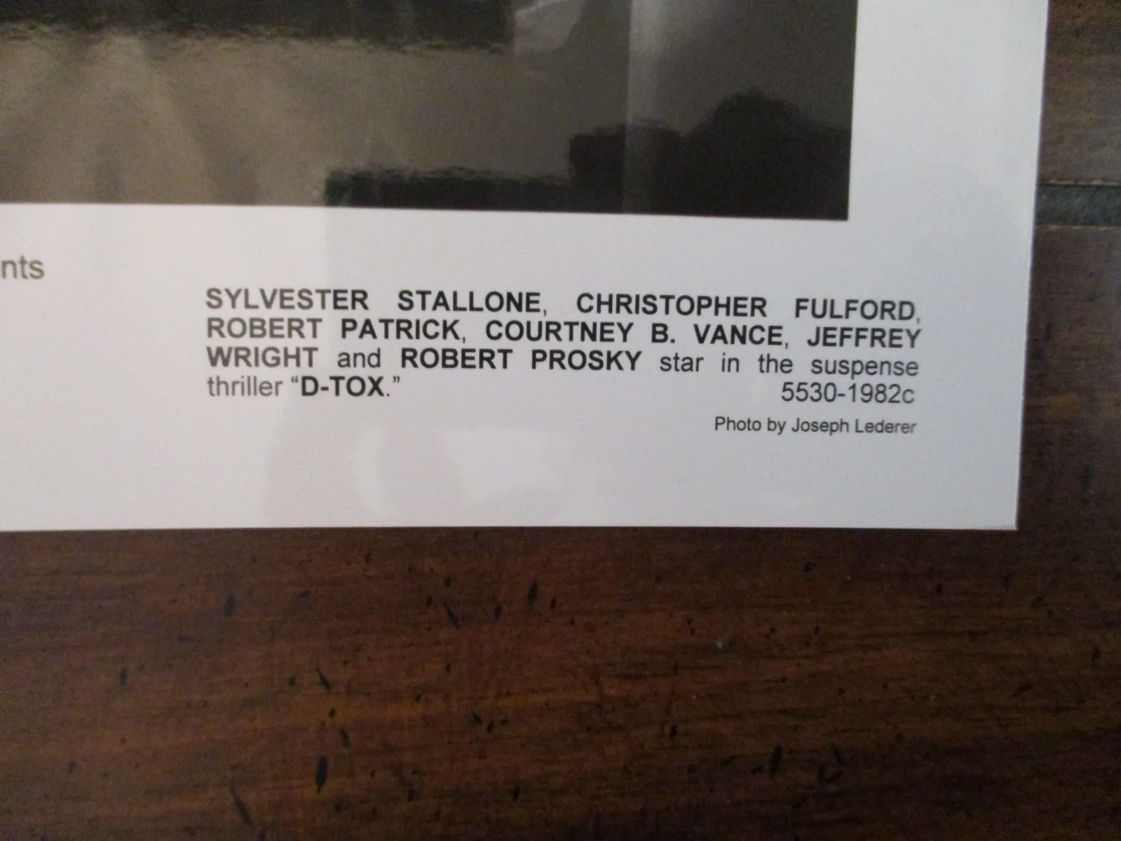 Robert Prosky/Robert Patrick/Sylvester Stallone(EYE SEE YOU/D-TOX)2002 B&W Photo, image 3