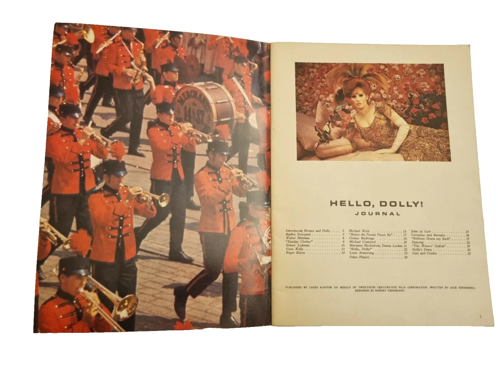 Cinema Programme Hello Dolly - Barbra Streisand Walter Matthau Michael Crawford, image 2