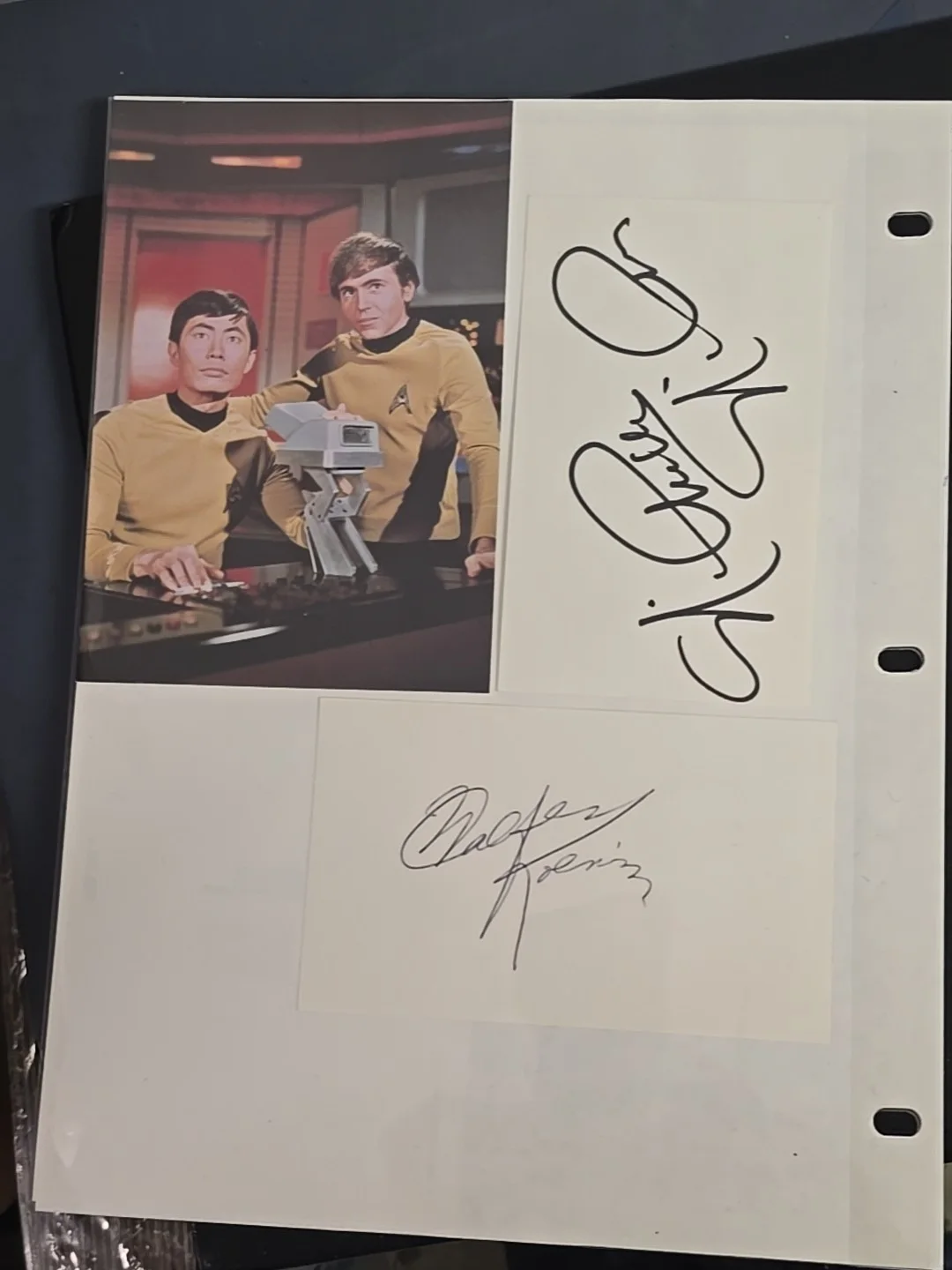 Authentic Star Trek Hand Signed Autographs George Takei James Doohan Walter..., image 4