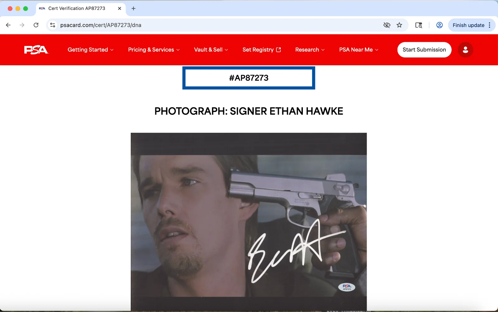 Ethan Hawke — Ethan Hawke signed 11x14 photo autograph PSA DNA COA Training Day AP87273, изображение 3