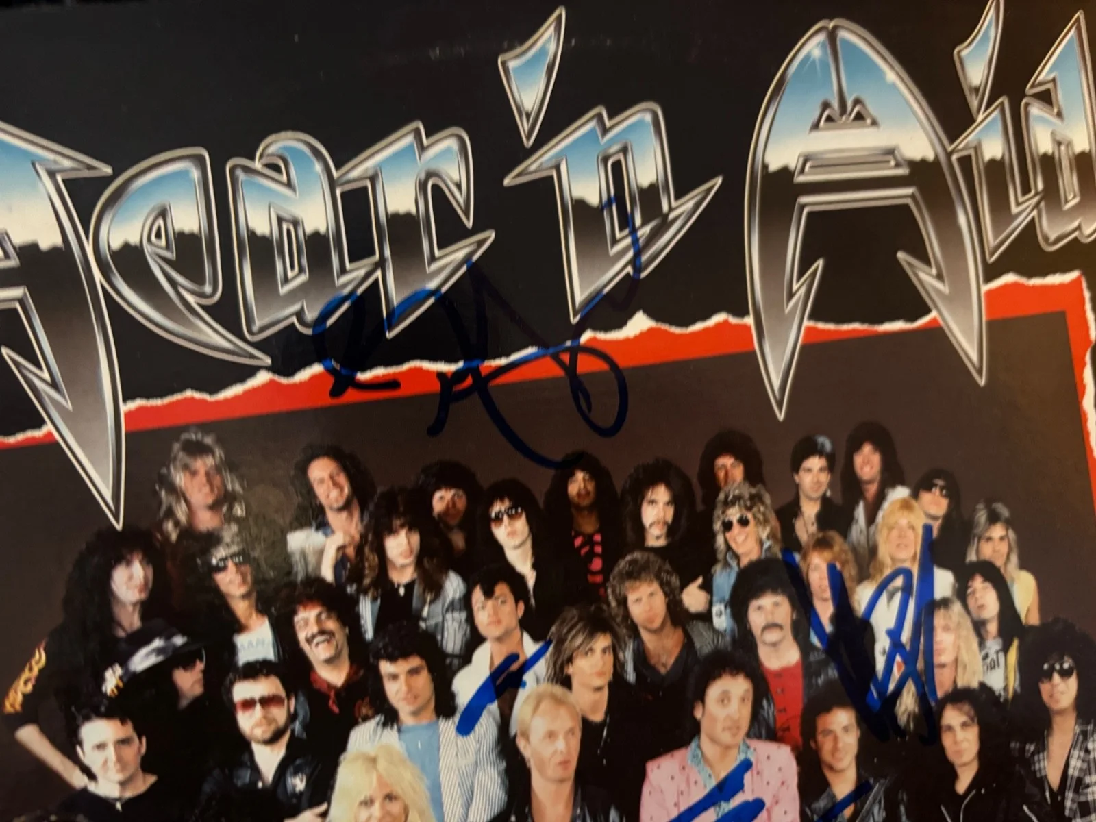 HEAR N AID SIGNED AUTOGRAPHED LP VINYL RARE X7 LYNCH NEIL CAMPBELL SARZO PILSEN, изображение 2