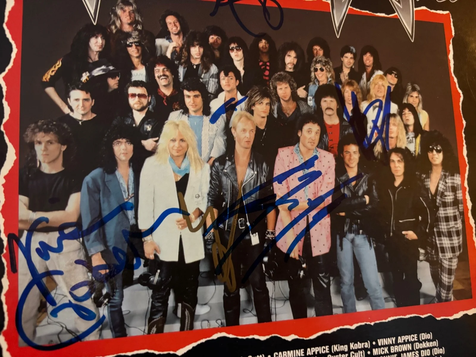 HEAR N AID SIGNED AUTOGRAPHED LP VINYL RARE X7 LYNCH NEIL CAMPBELL SARZO PILSEN, изображение 3