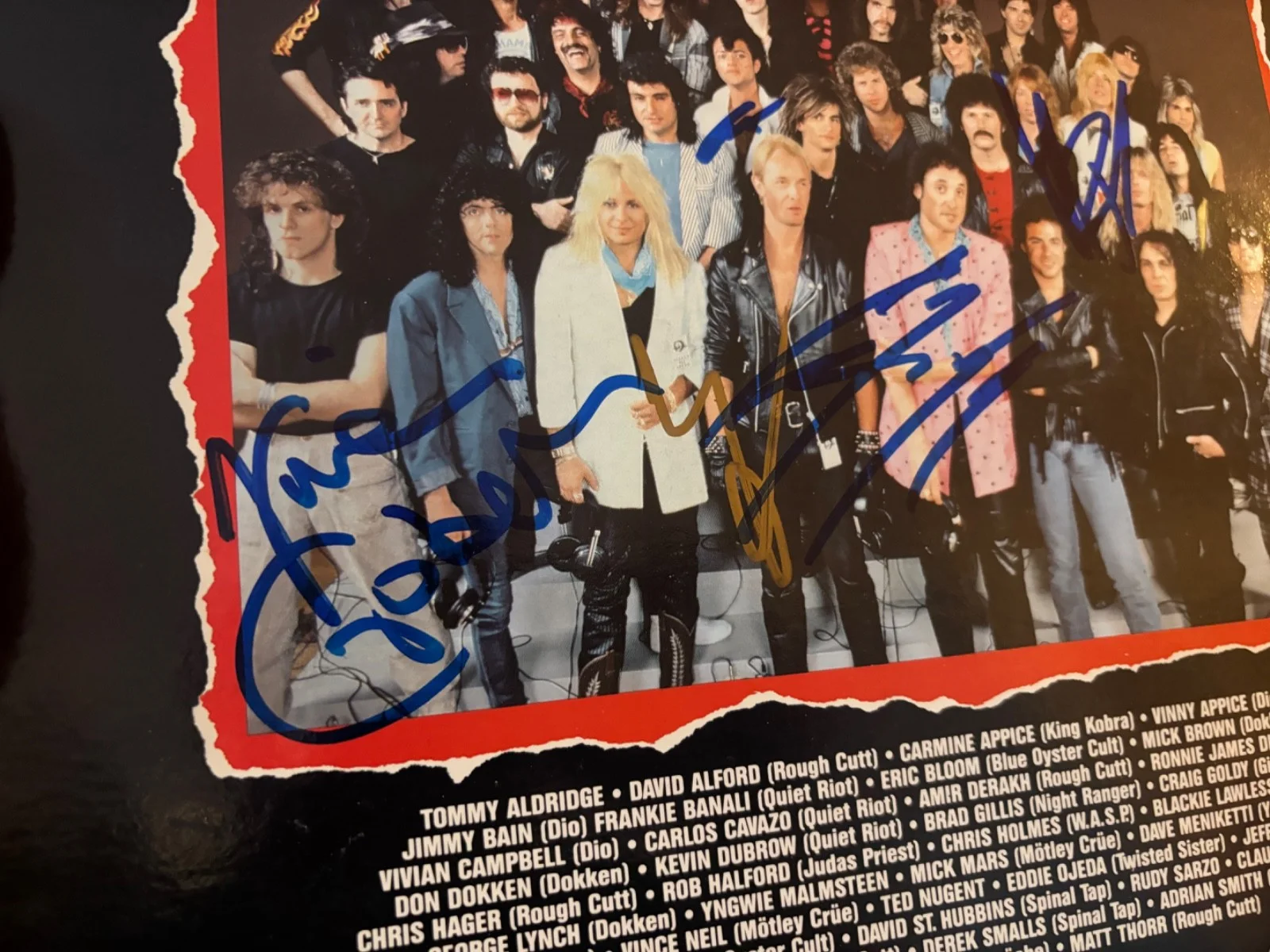 HEAR N AID SIGNED AUTOGRAPHED LP VINYL RARE X7 LYNCH NEIL CAMPBELL SARZO PILSEN, изображение 4