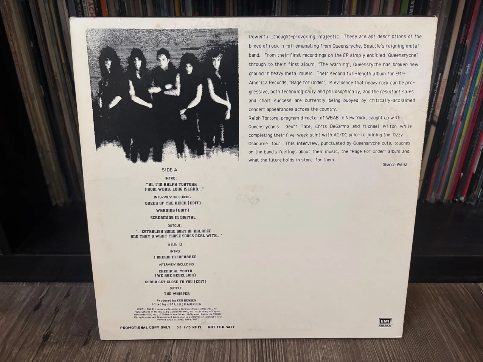 QUEENSYRCHE SIGNED AUTOGRAPHED LP VINYL GEOFF TATE EXTREMELY RARE DIGITAL PROMO, изображение 3