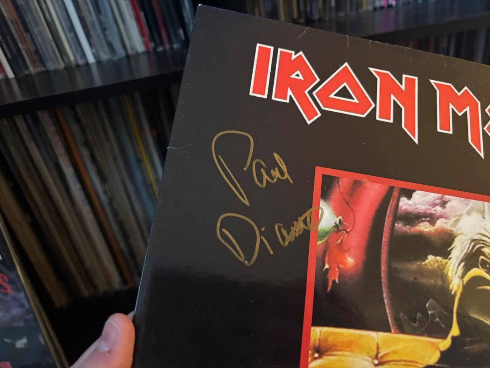 IRON MAIDEN SIGNED AUTOGRAPHED LP VINYL RARE /500 81' PAUL D'IANNO STEVE HARRIS, изображение 2