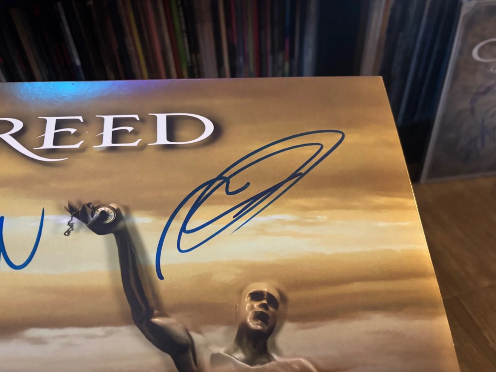 CREED SIGNED AUTOGRAPHED LP VINYL RARE HUMAN CLAY X3 TREMONTI MARSHALL SCOTT, image 3