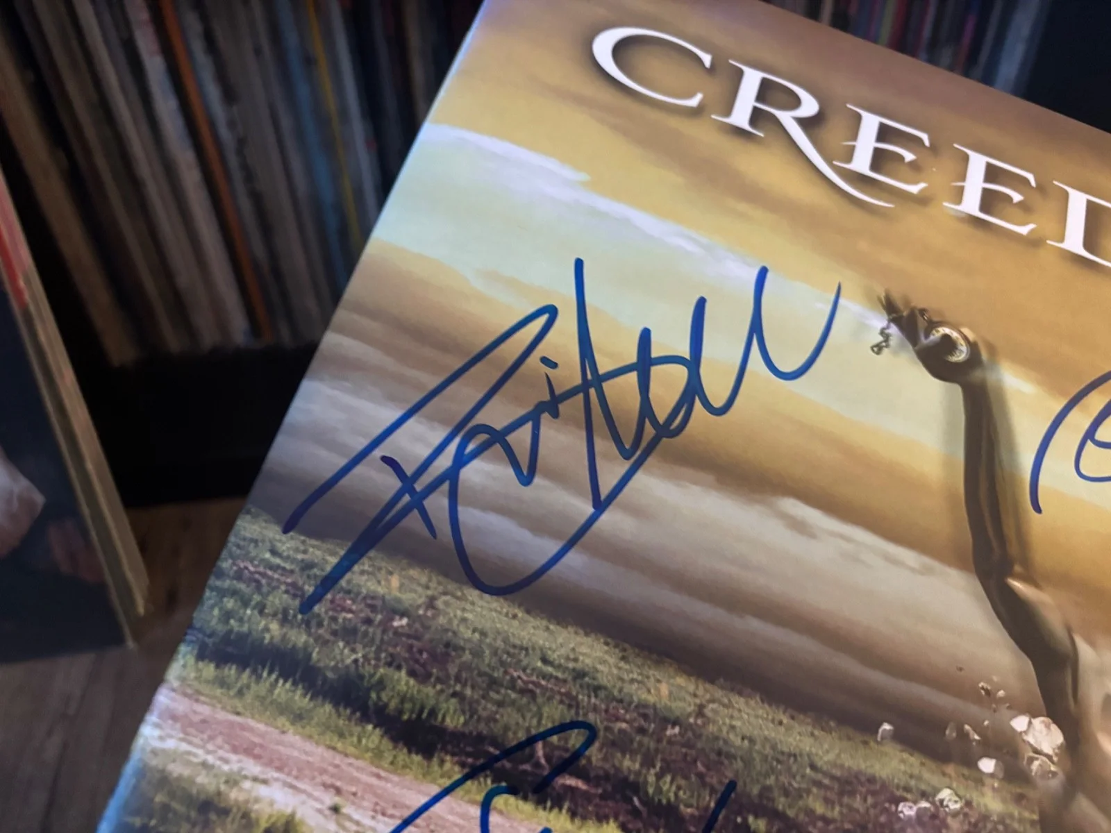CREED SIGNED AUTOGRAPHED LP VINYL RARE HUMAN CLAY X3 TREMONTI MARSHALL SCOTT, image 4