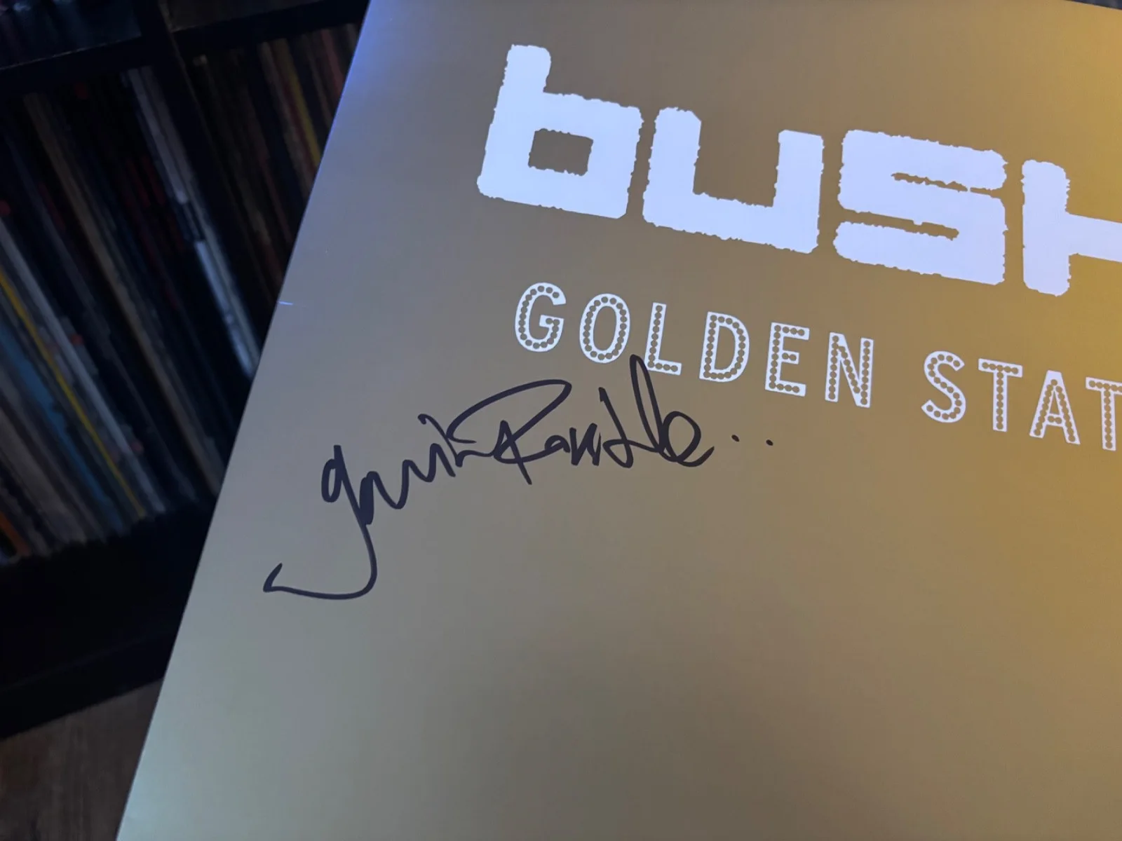 BUSH SIGNED AUTOGRAPHED GOLD LP VINYL RARE GAVIN ROSSDALE GOLDEN STATE IN PERSON, изображение 2