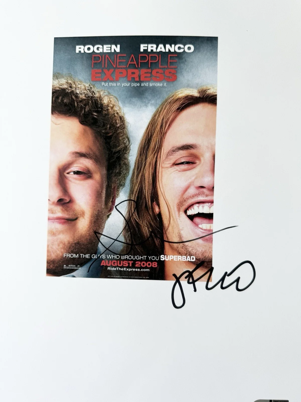 James Franco, Seth Rogen — Seth Rogen & James Franco Autograph Dual pineapple Express 11x17 poster swau 2, изображение 2