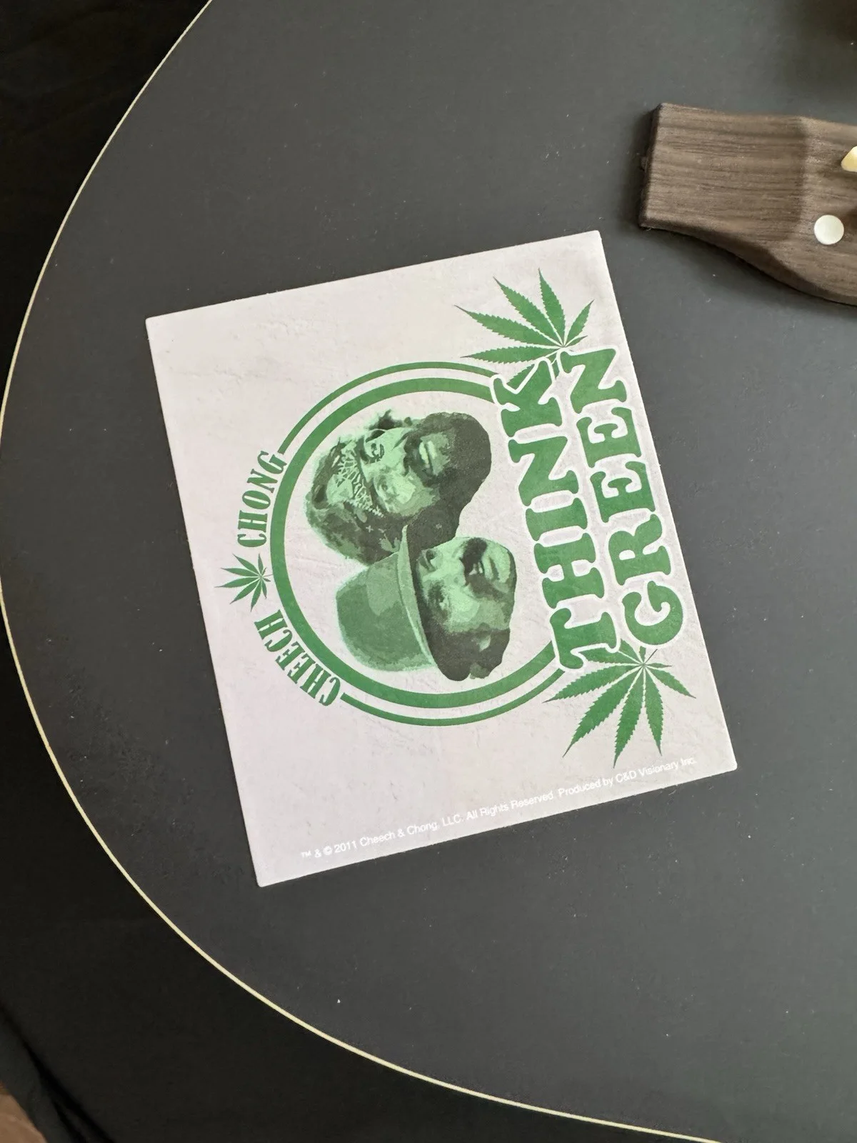 Cheech Marin, Tommy Chong — Cheech Marin and Tommy Chong Signed Autograph Black Custom Guitar JSA COA, image 4