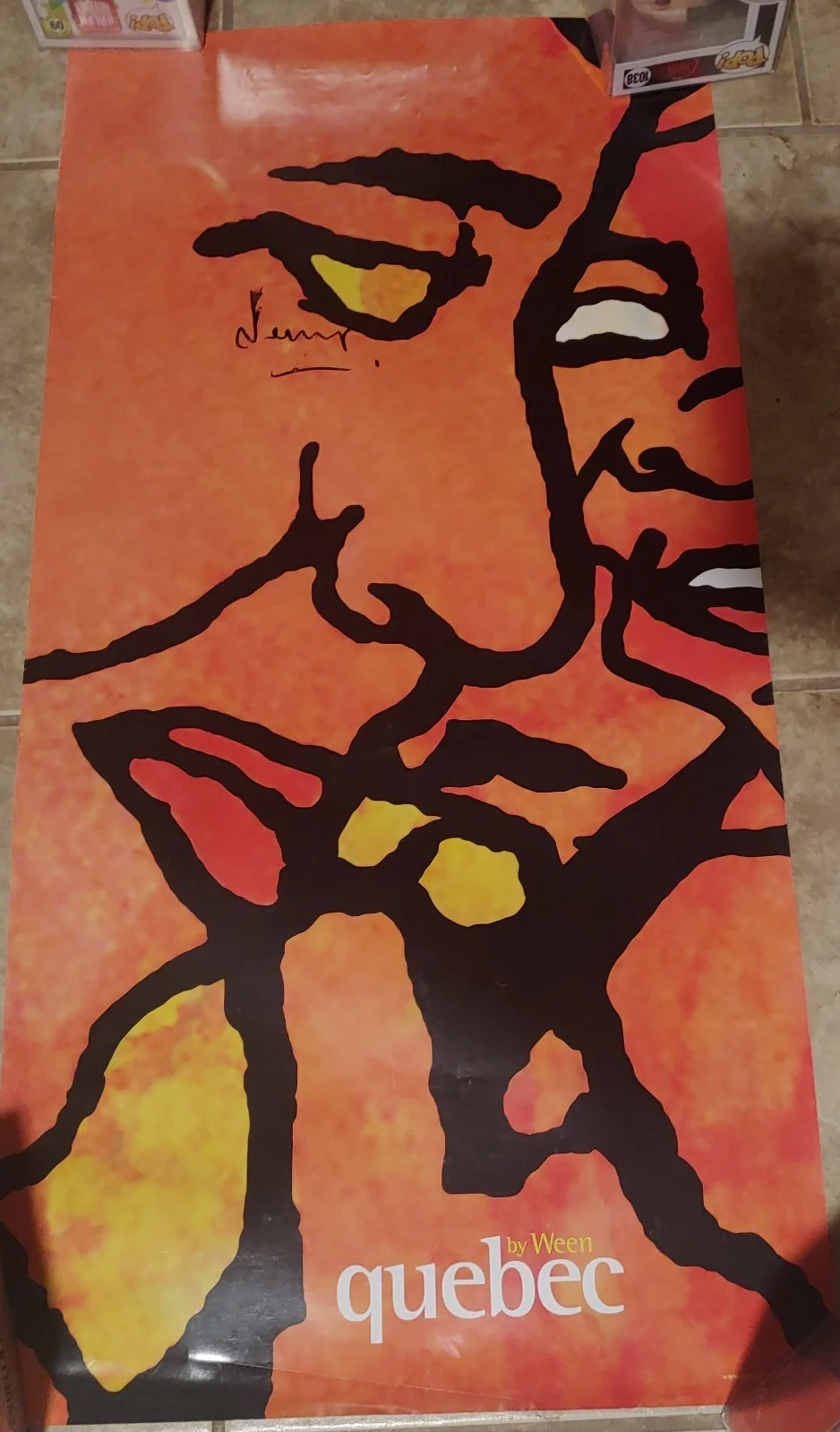 DEAN WEEN signed POSTER Quebec album 18X36, image 2