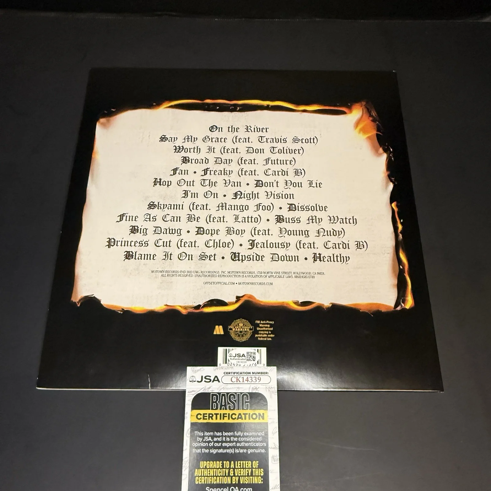 OFFSET Signed Set If Off Vinyl Autographed Album Migos JSA COA Exact Proof Rap, image 2