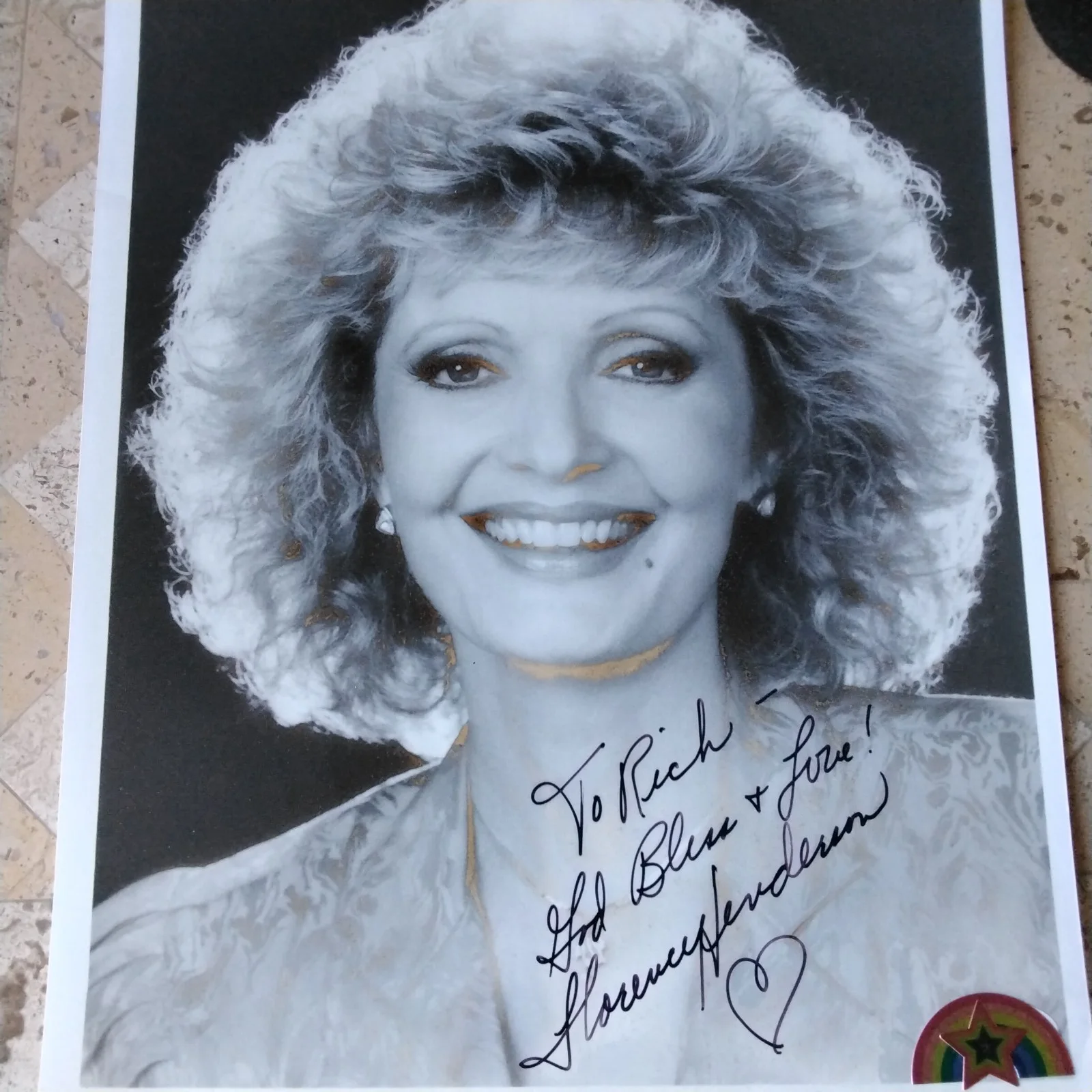 Florence Henderson SIGNED Photo 70s TV Movie Actress The Brady Brunch Love Boat, изображение 2
