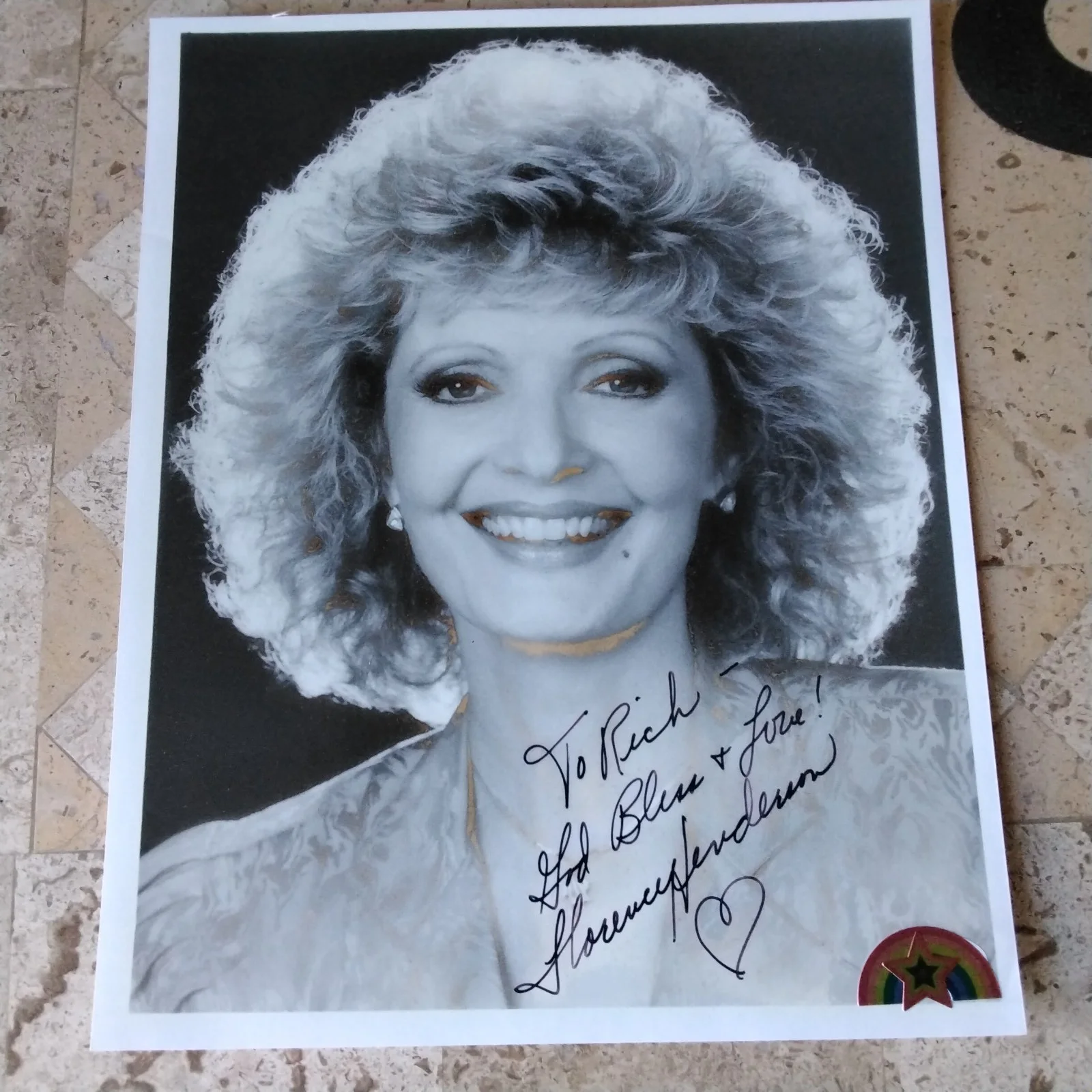 Florence Henderson SIGNED Photo 70s TV Movie Actress The Brady Brunch Love Boat, изображение 3